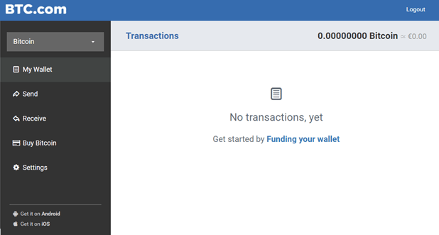 e wallet btc