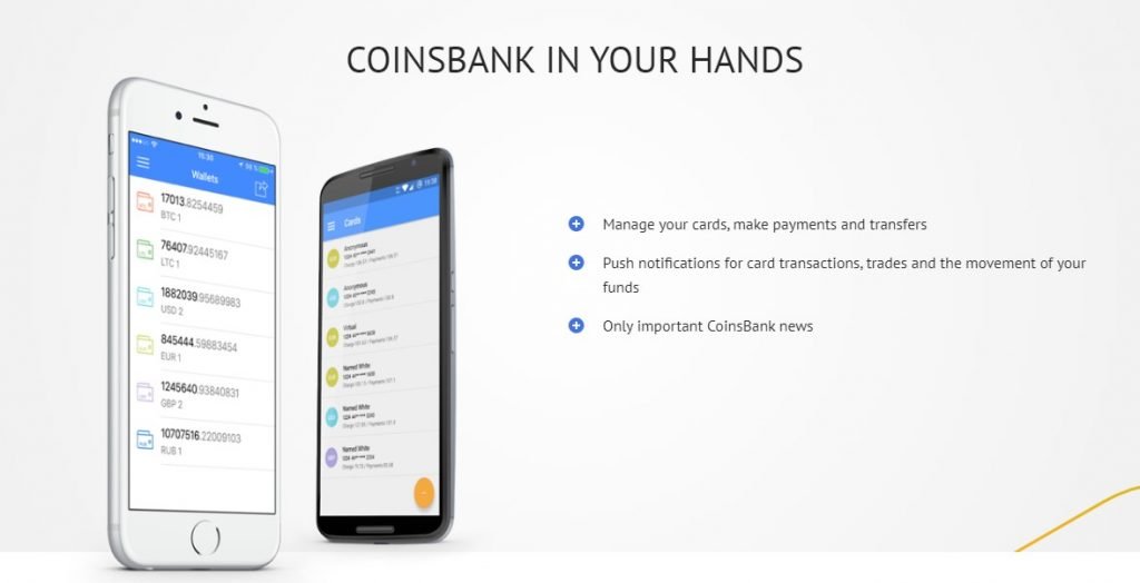 CoinsBank wallet app