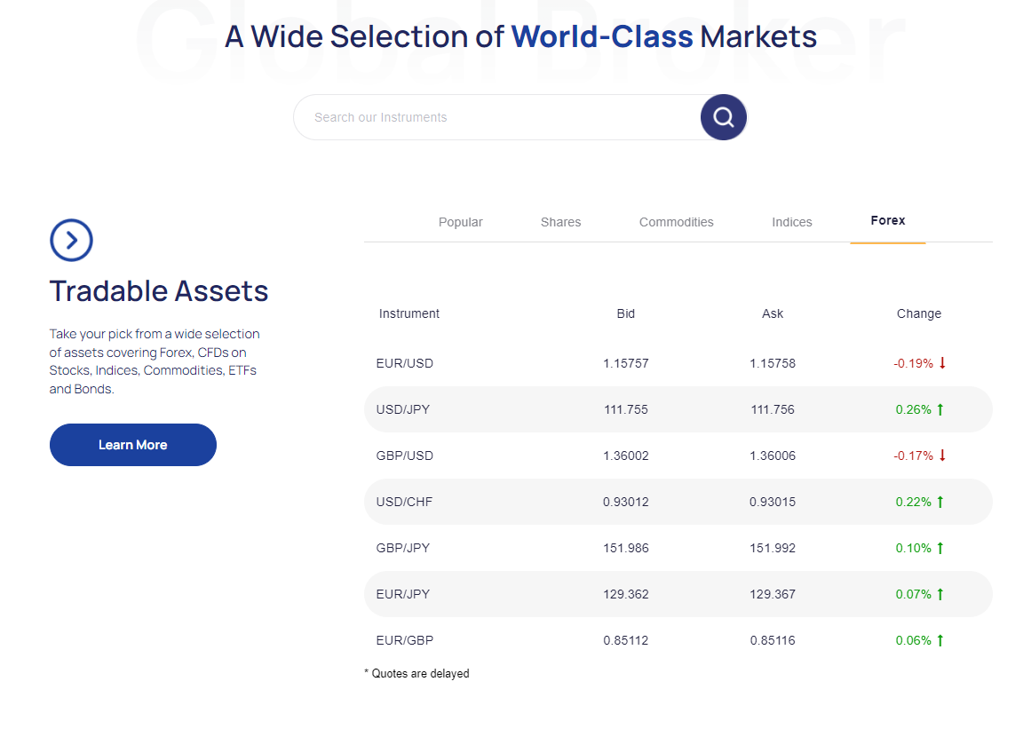 ArgoTrade asset selection