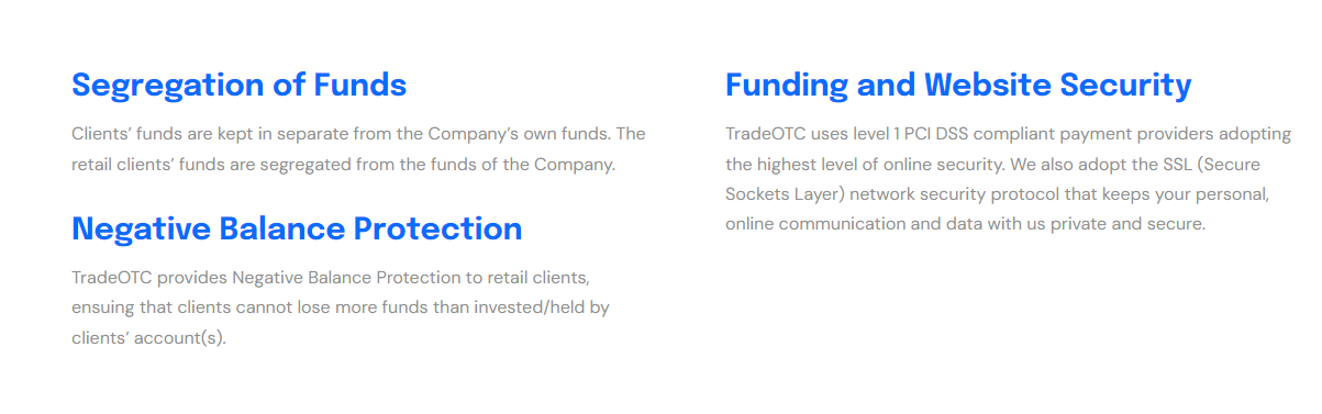 TradeOTC security features